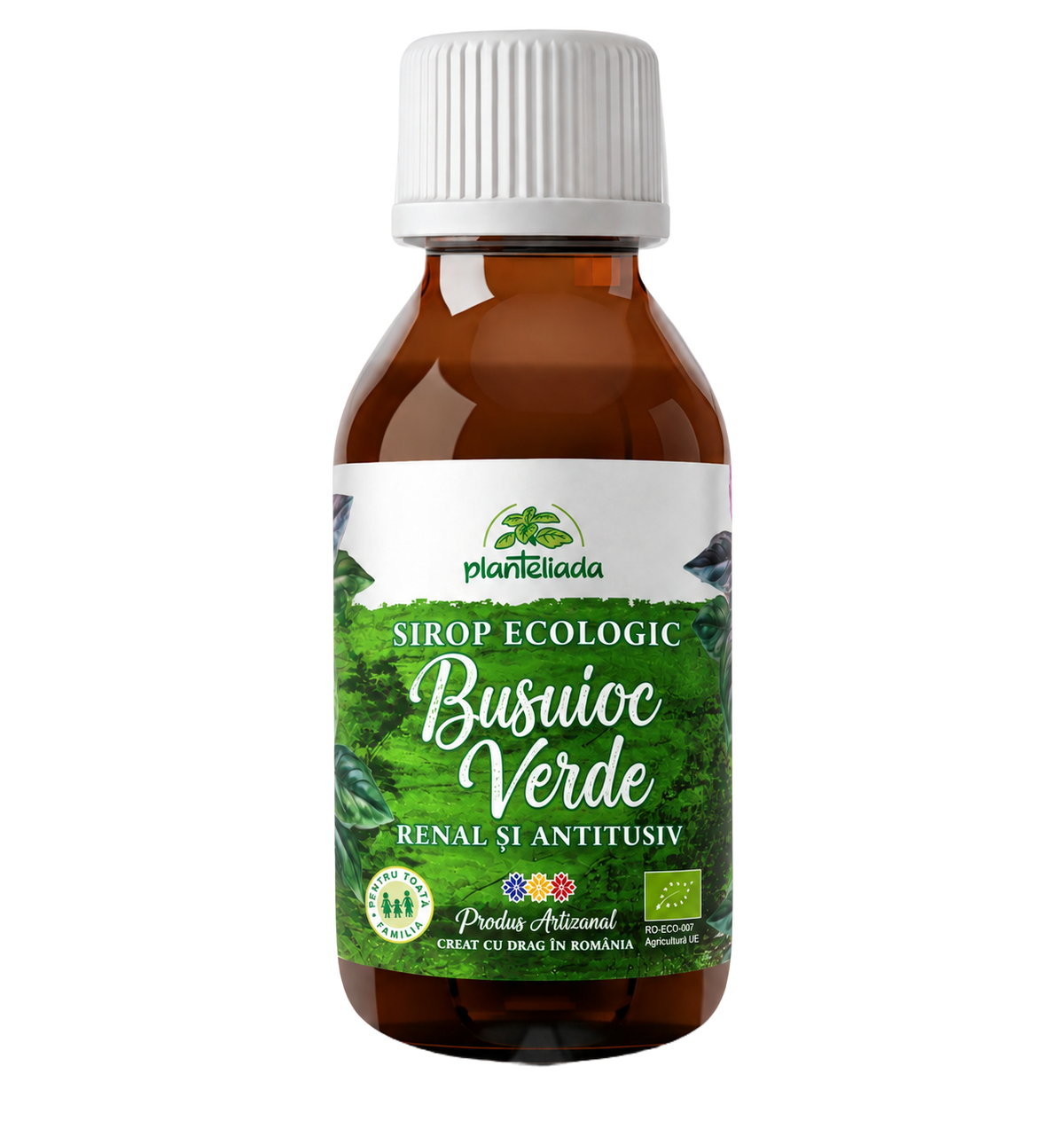 Sirop Ecologic de Busuioc Verde – Respiratie Usoara si Calmarea sistemului nervos