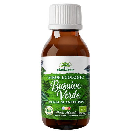 Sirop Ecologic de Busuioc Verde – Respiratie Usoara si Calmarea sistemului nervos