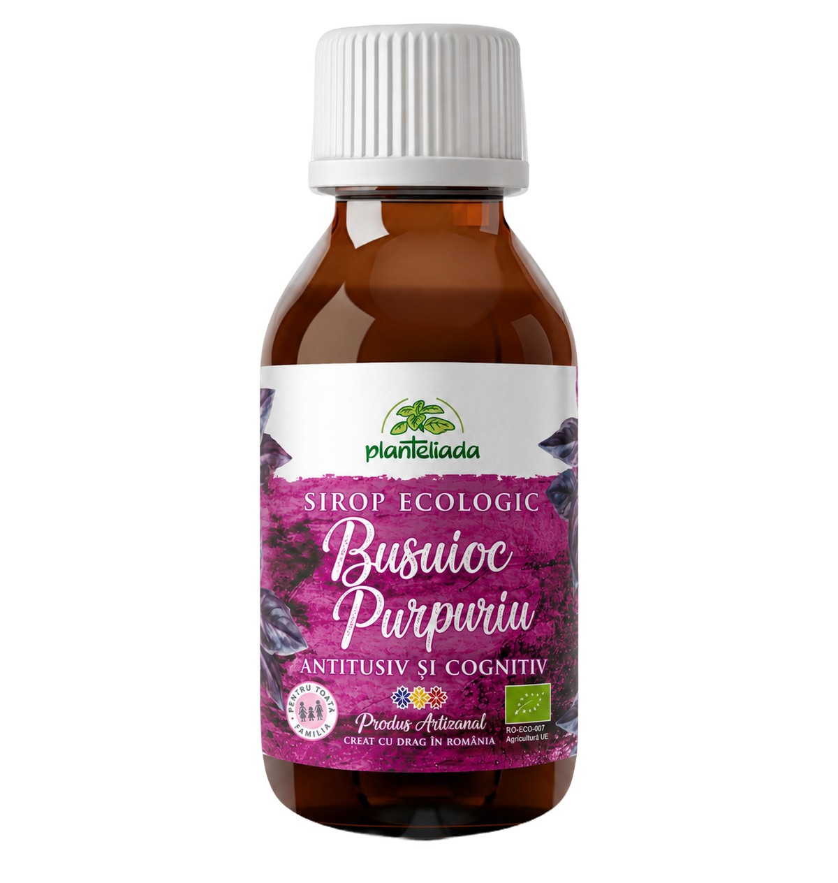 Sirop Ecologic de Busuioc Purpuriu – respiratie, imunitate si echilibru nervos